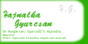 hajnalka gyurcsan business card